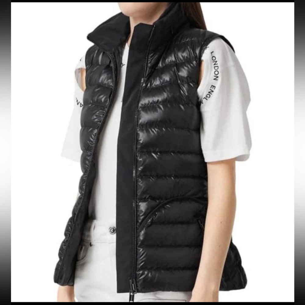 Burberry Black Quilted Vest Size M